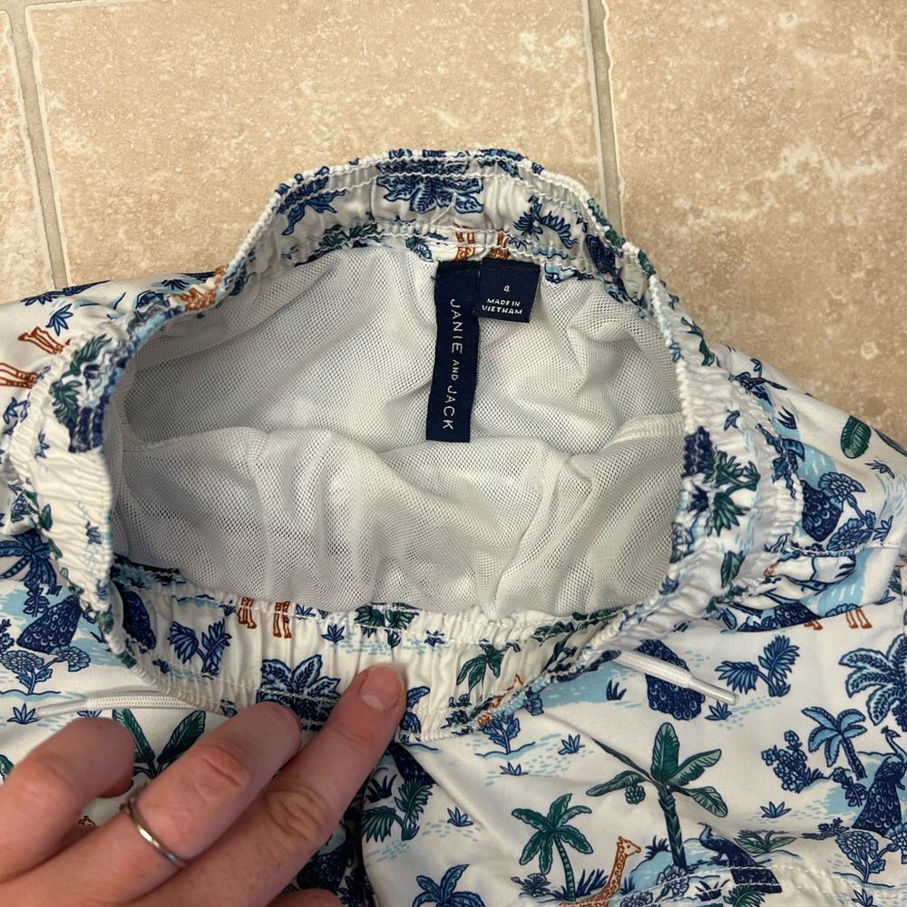 Boys Janie and Jack swim trunks